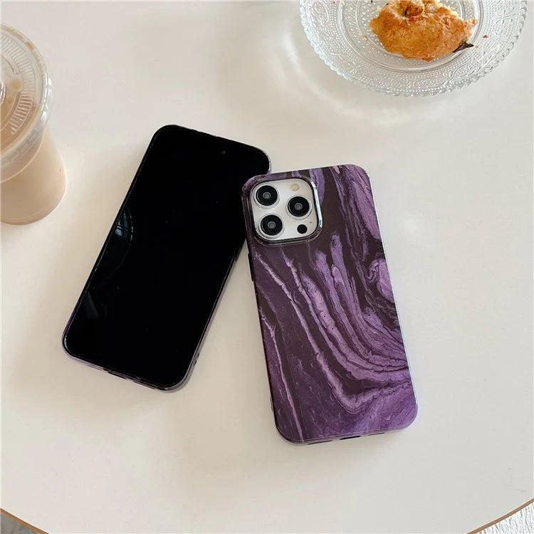 ARU For iPhone 13 Pro Max Cell Phone Cases Water Transfer Printing TPU Soft Back Cover