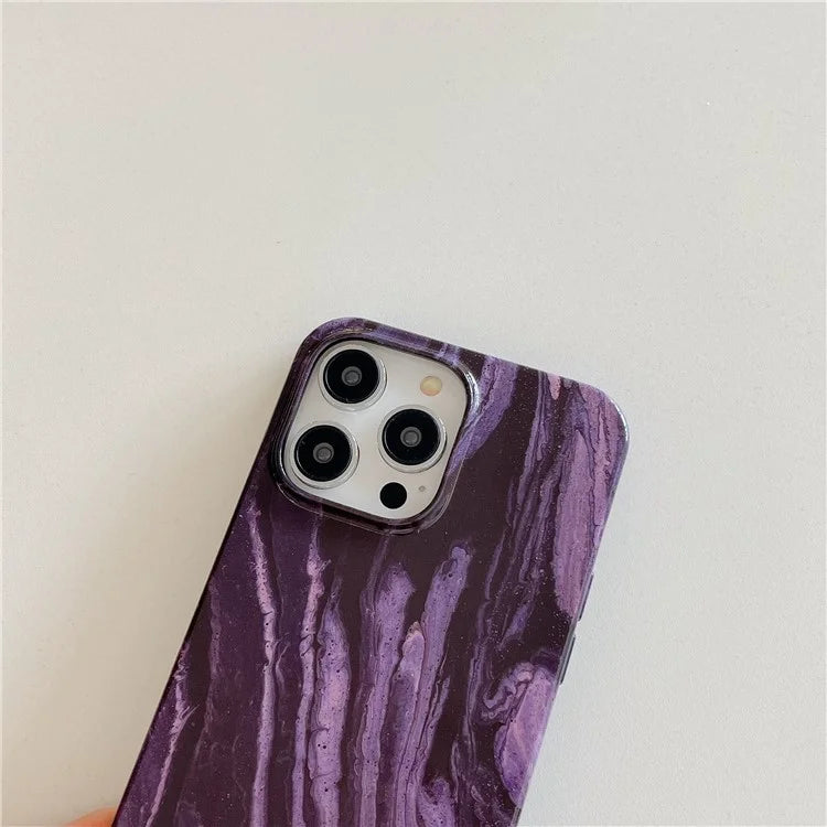 ARU For iPhone 13 Pro Max Cell Phone Cases Water Transfer Printing TPU Soft Back Cover