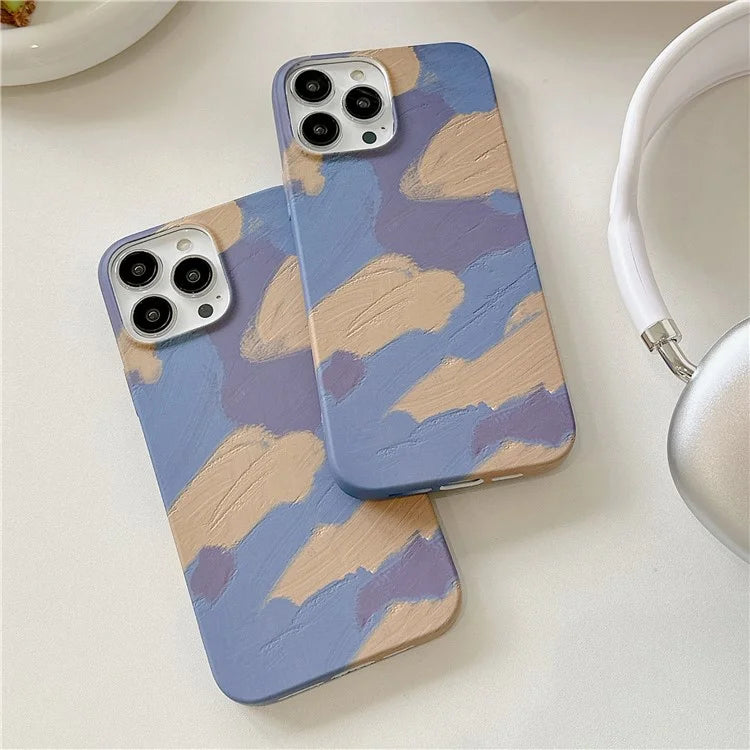 ARU For iPhone 13 Pro Max Cell Phone Cases Water Transfer Printing TPU Soft Back Cover