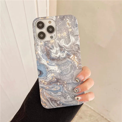 ARU For iPhone 13 Pro 6.1 inch Case Water Transfer Printing TPU Protection Phone Cover
