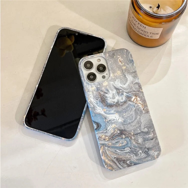ARU For iPhone 13 Pro 6.1 inch Case Water Transfer Printing TPU Protection Phone Cover