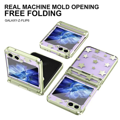 For Samsung Galaxy Z Flip6 5G Case Protective Hard PC Stars Pattern Phone Cover