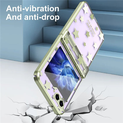 For Samsung Galaxy Z Flip6 5G Case Protective Hard PC Stars Pattern Phone Cover