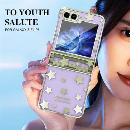 For Samsung Galaxy Z Flip6 5G Case Protective Hard PC Stars Pattern Phone Cover
