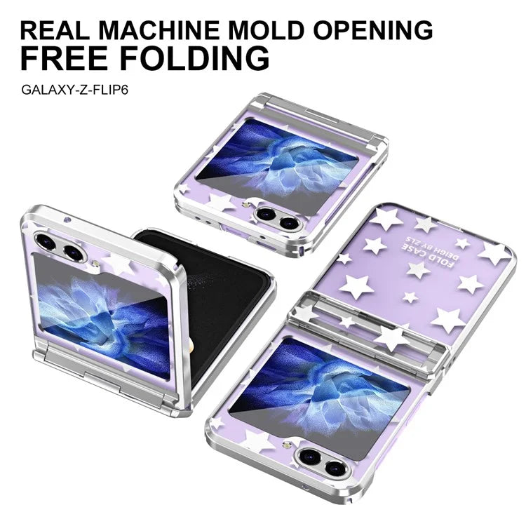 For Samsung Galaxy Z Flip6 5G Case Protective Hard PC Stars Pattern Phone Cover