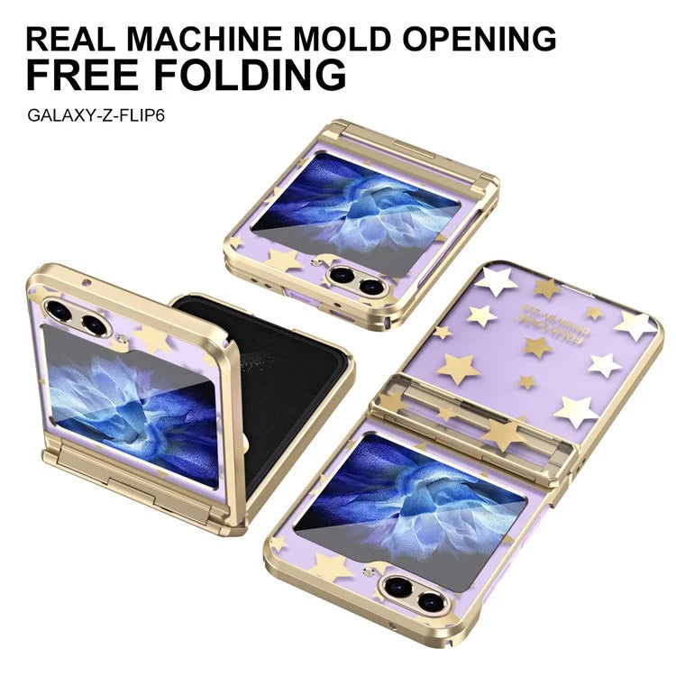 For Samsung Galaxy Z Flip6 5G Case Protective Hard PC Stars Pattern Phone Cover