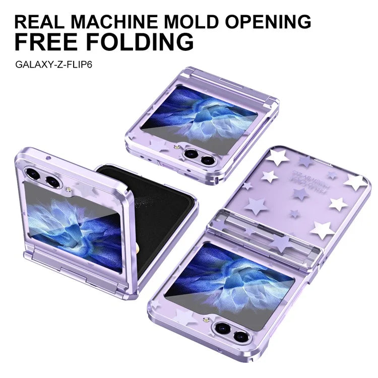 For Samsung Galaxy Z Flip6 5G Case Protective Hard PC Stars Pattern Phone Cover