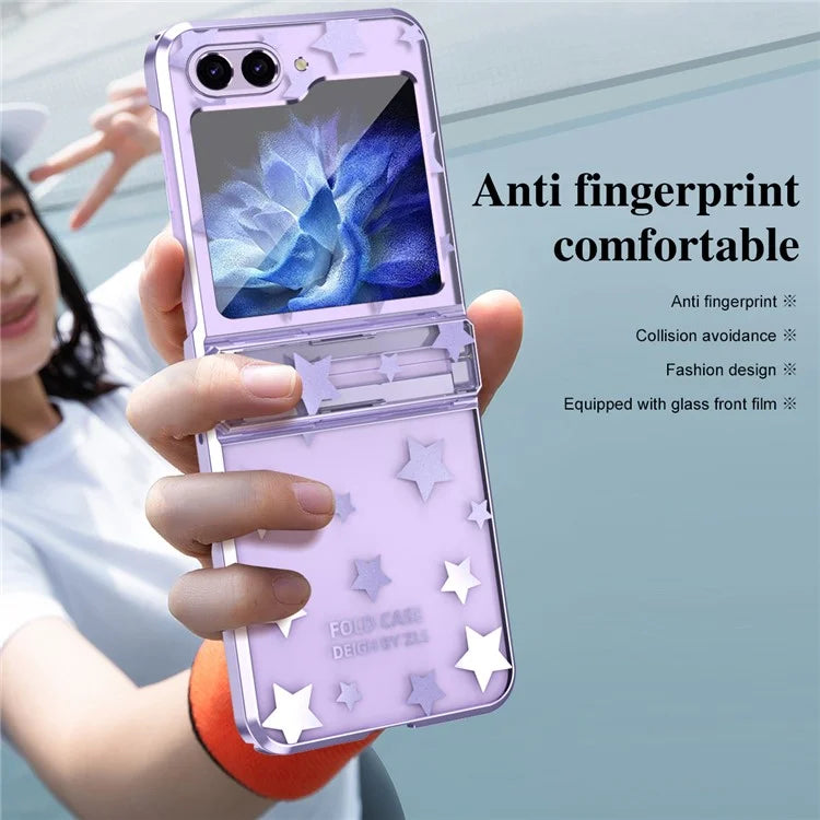 For Samsung Galaxy Z Flip6 5G Case Protective Hard PC Stars Pattern Phone Cover