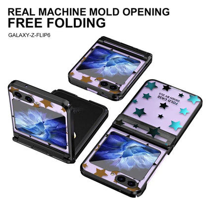 For Samsung Galaxy Z Flip6 5G Case Protective Hard PC Stars Pattern Phone Cover
