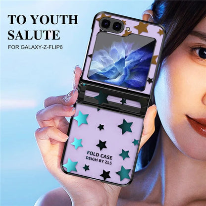 For Samsung Galaxy Z Flip6 5G Case Protective Hard PC Stars Pattern Phone Cover
