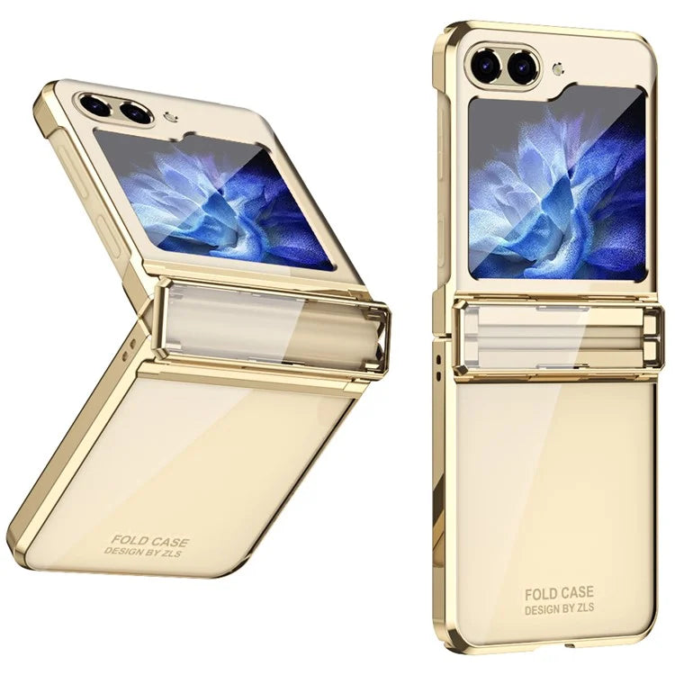For Samsung Galaxy Z Flip6 5G Case Electroplating Hard PC Folding Phone Cover