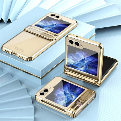 For Samsung Galaxy Z Flip6 5G Case Electroplating Hard PC Folding Phone Cover