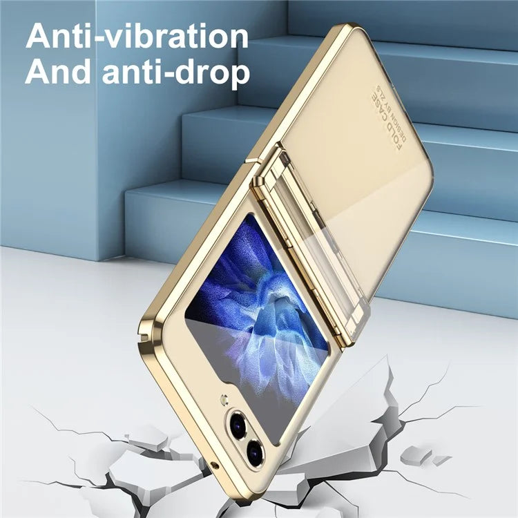 For Samsung Galaxy Z Flip6 5G Case Electroplating Hard PC Folding Phone Cover