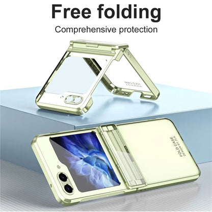 For Samsung Galaxy Z Flip6 5G Case Electroplating Hard PC Folding Phone Cover