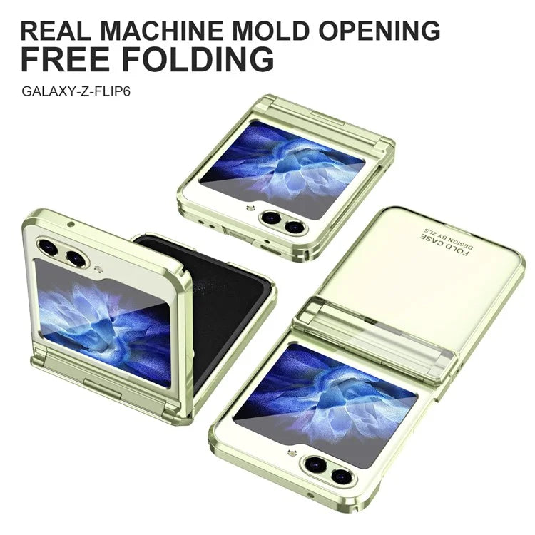 For Samsung Galaxy Z Flip6 5G Case Electroplating Hard PC Folding Phone Cover