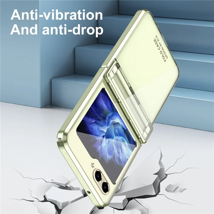 For Samsung Galaxy Z Flip6 5G Case Electroplating Hard PC Folding Phone Cover