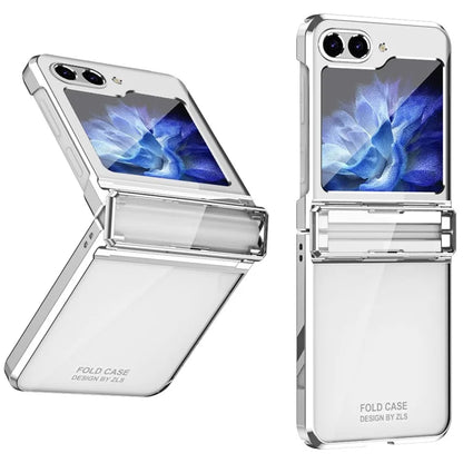 For Samsung Galaxy Z Flip6 5G Case Electroplating Hard PC Folding Phone Cover