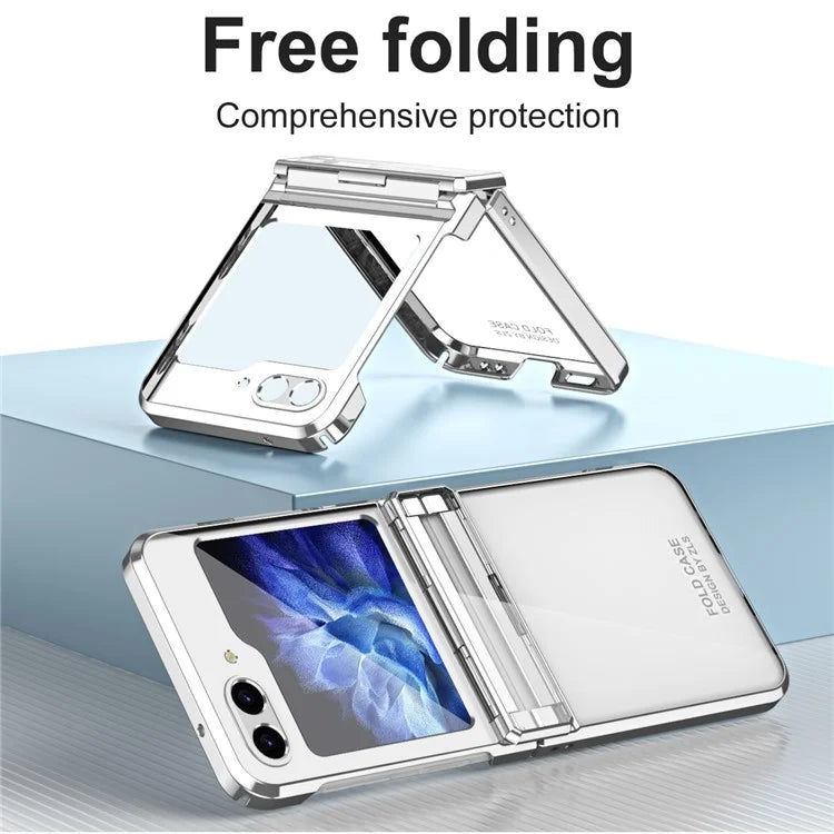 For Samsung Galaxy Z Flip6 5G Case Electroplating Hard PC Folding Phone Cover