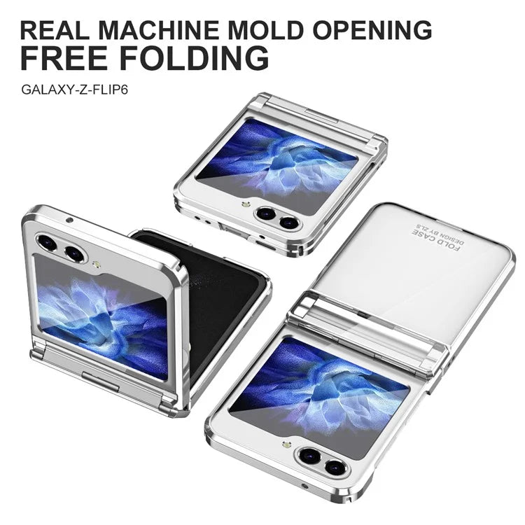 For Samsung Galaxy Z Flip6 5G Case Electroplating Hard PC Folding Phone Cover