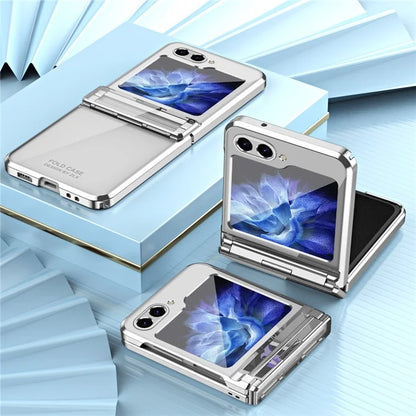 For Samsung Galaxy Z Flip6 5G Case Electroplating Hard PC Folding Phone Cover