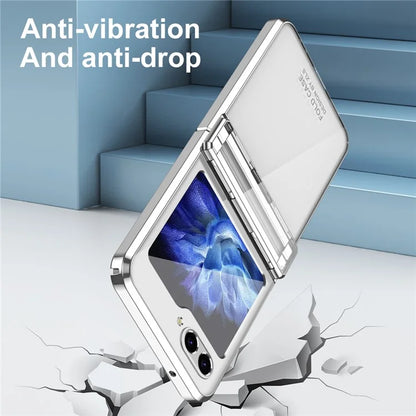 For Samsung Galaxy Z Flip6 5G Case Electroplating Hard PC Folding Phone Cover
