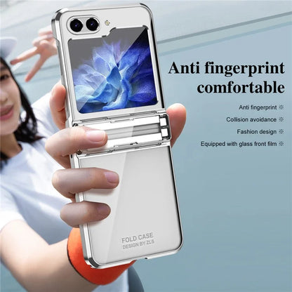 For Samsung Galaxy Z Flip6 5G Case Electroplating Hard PC Folding Phone Cover