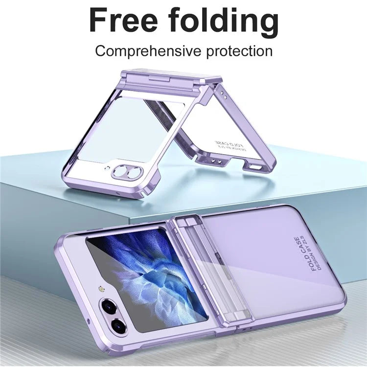 For Samsung Galaxy Z Flip6 5G Case Electroplating Hard PC Folding Phone Cover