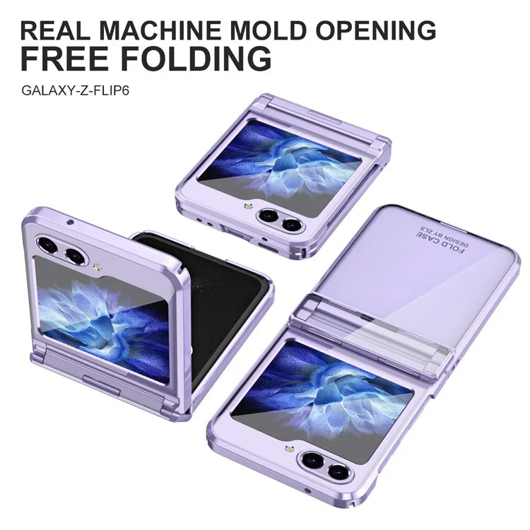 For Samsung Galaxy Z Flip6 5G Case Electroplating Hard PC Folding Phone Cover