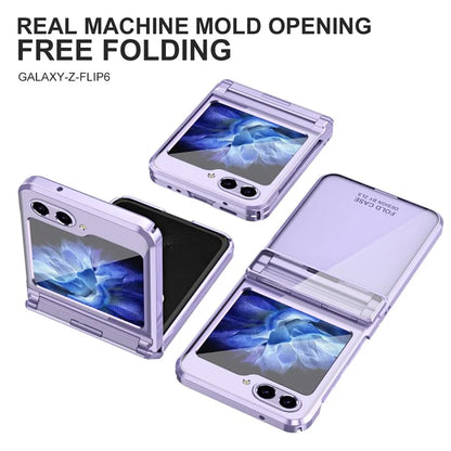 For Samsung Galaxy Z Flip6 5G Case Electroplating Hard PC Folding Phone Cover