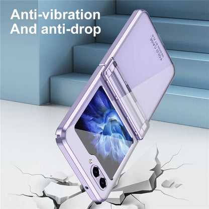 For Samsung Galaxy Z Flip6 5G Case Electroplating Hard PC Folding Phone Cover