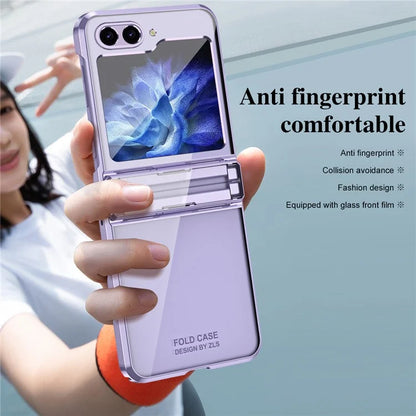 For Samsung Galaxy Z Flip6 5G Case Electroplating Hard PC Folding Phone Cover