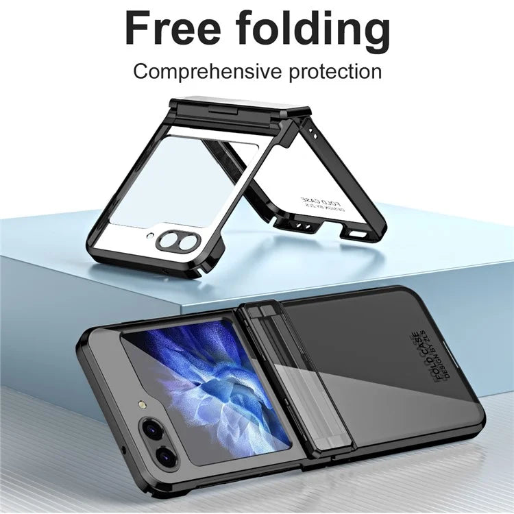 For Samsung Galaxy Z Flip6 5G Case Electroplating Hard PC Folding Phone Cover