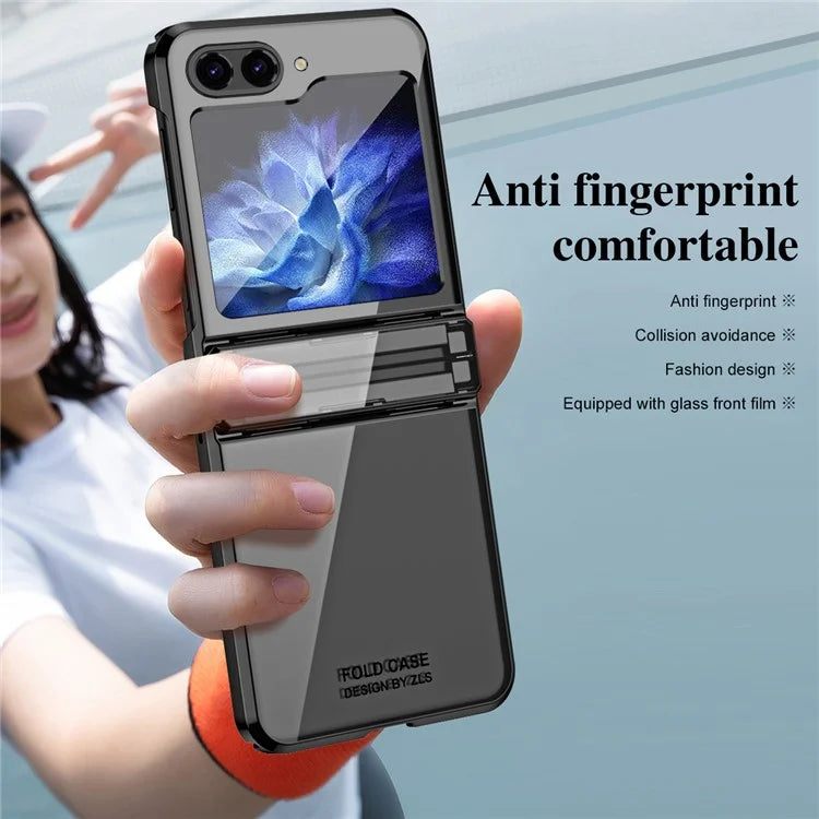 For Samsung Galaxy Z Flip6 5G Case Electroplating Hard PC Folding Phone Cover
