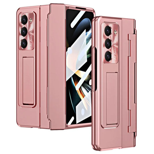 For Samsung Galaxy Z Fold6 5G Case Hinge Protection PC Phone Cover with Kickstand