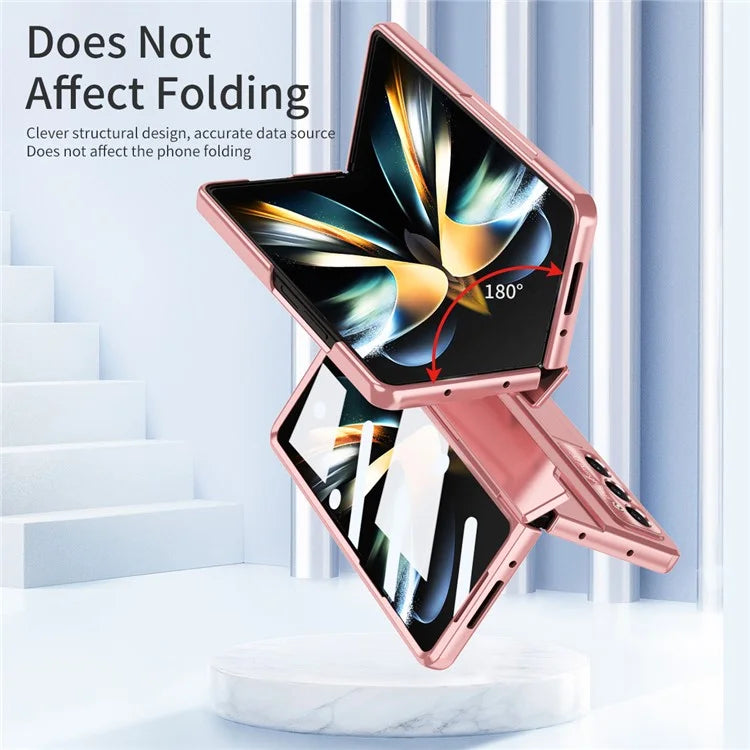 For Samsung Galaxy Z Fold6 5G Case Hinge Protection PC Phone Cover with Kickstand
