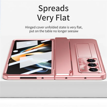 For Samsung Galaxy Z Fold6 5G Case Hinge Protection PC Phone Cover with Kickstand