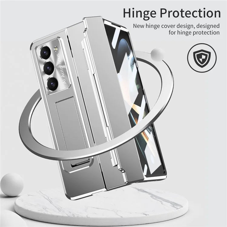 For Samsung Galaxy Z Fold6 5G Case Hinge Protection PC Phone Cover with Kickstand