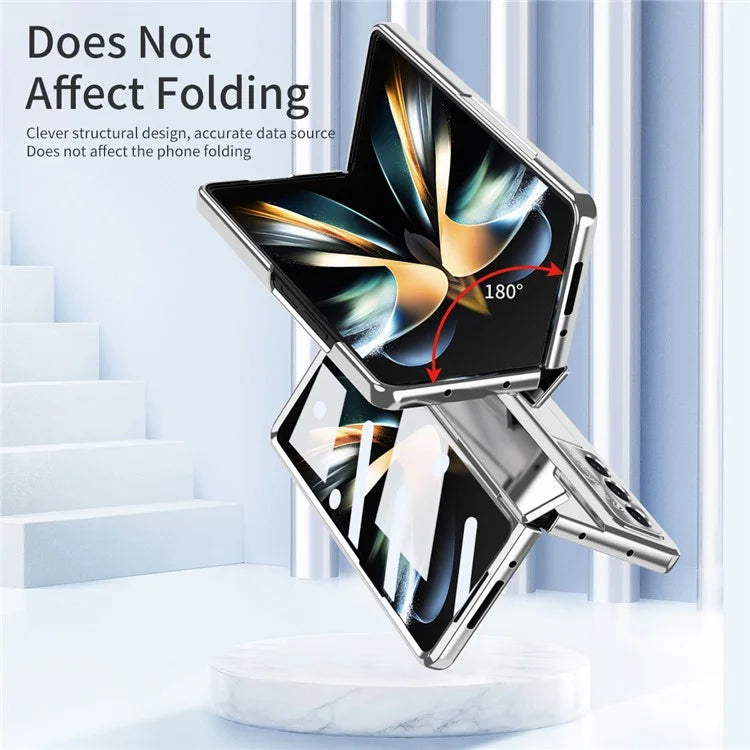For Samsung Galaxy Z Fold6 5G Case Hinge Protection PC Phone Cover with Kickstand