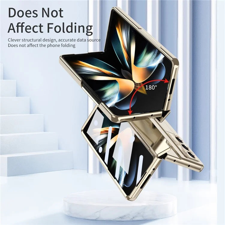 For Samsung Galaxy Z Fold6 5G Case Hinge Protection PC Phone Cover with Kickstand