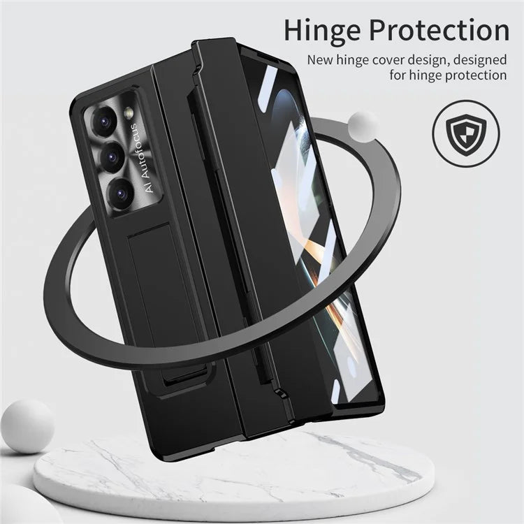 For Samsung Galaxy Z Fold6 5G Case Hinge Protection PC Phone Cover with Kickstand