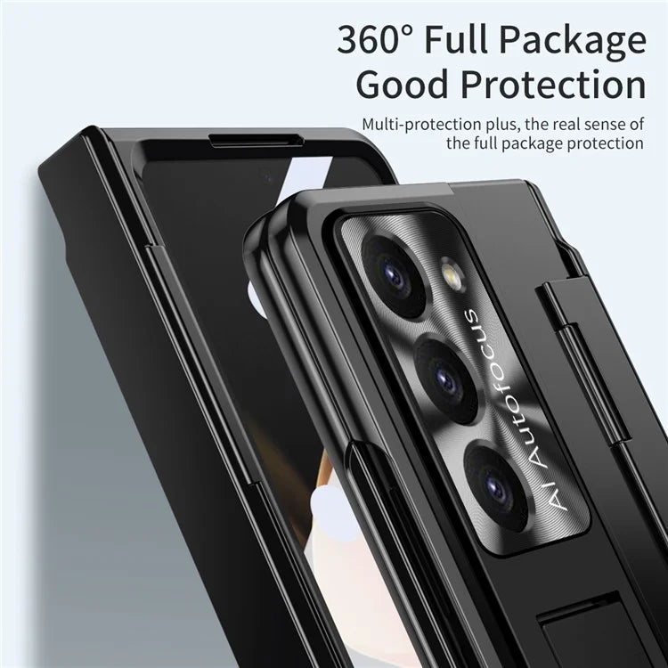 For Samsung Galaxy Z Fold6 5G Case Hinge Protection PC Phone Cover with Kickstand