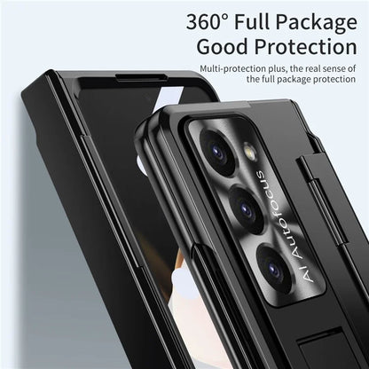 For Samsung Galaxy Z Fold6 5G Case Hinge Protection PC Phone Cover with Kickstand