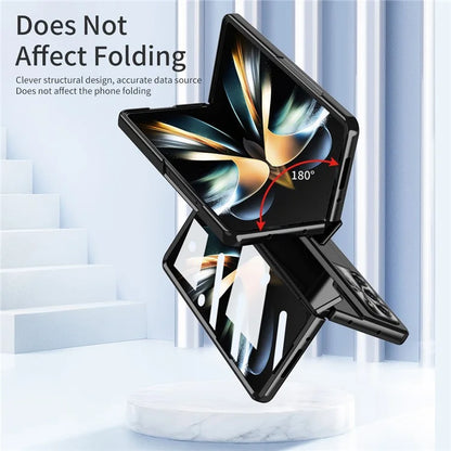 For Samsung Galaxy Z Fold6 5G Case Hinge Protection PC Phone Cover with Kickstand
