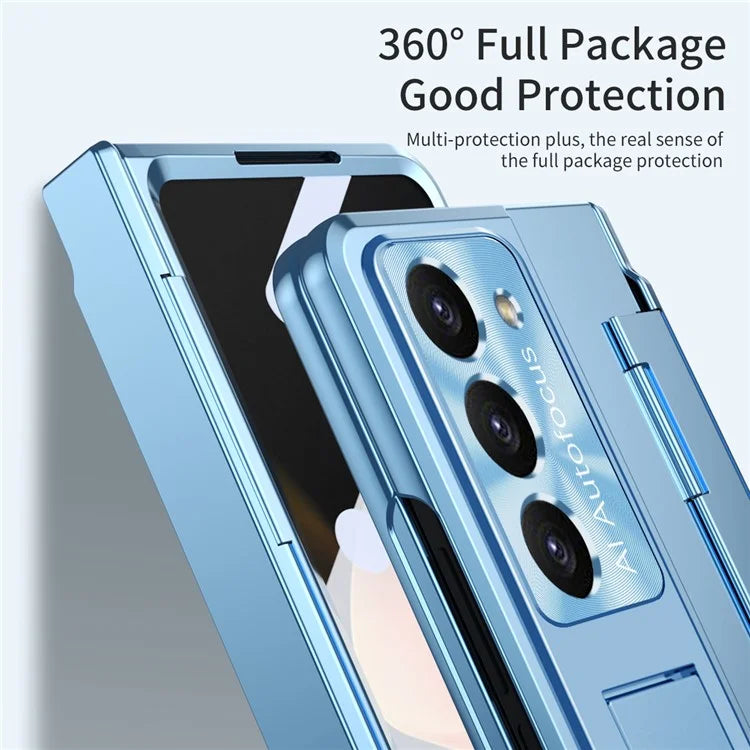 For Samsung Galaxy Z Fold6 5G Case Hinge Protection PC Phone Cover with Kickstand