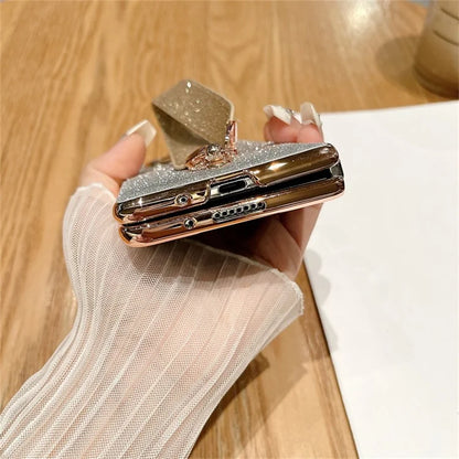 For Huawei Mate X3 5G Case Bling Glitter Hard PC Phone Cover with Wrist Strap