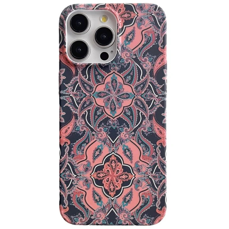 ARU For iPhone 15 Pro Max Case Flower Pattern Matte Flexible TPU Phone Cover