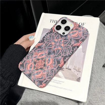 ARU For iPhone 15 Pro Max Case Flower Pattern Matte Flexible TPU Phone Cover