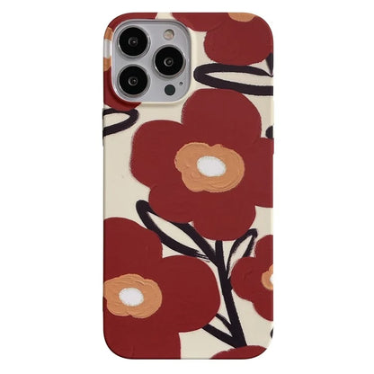 ARU For iPhone 13 Pro Matte TPU Phone Case Anti-Drop Phone Protective Cover Water Transfer Printing Design