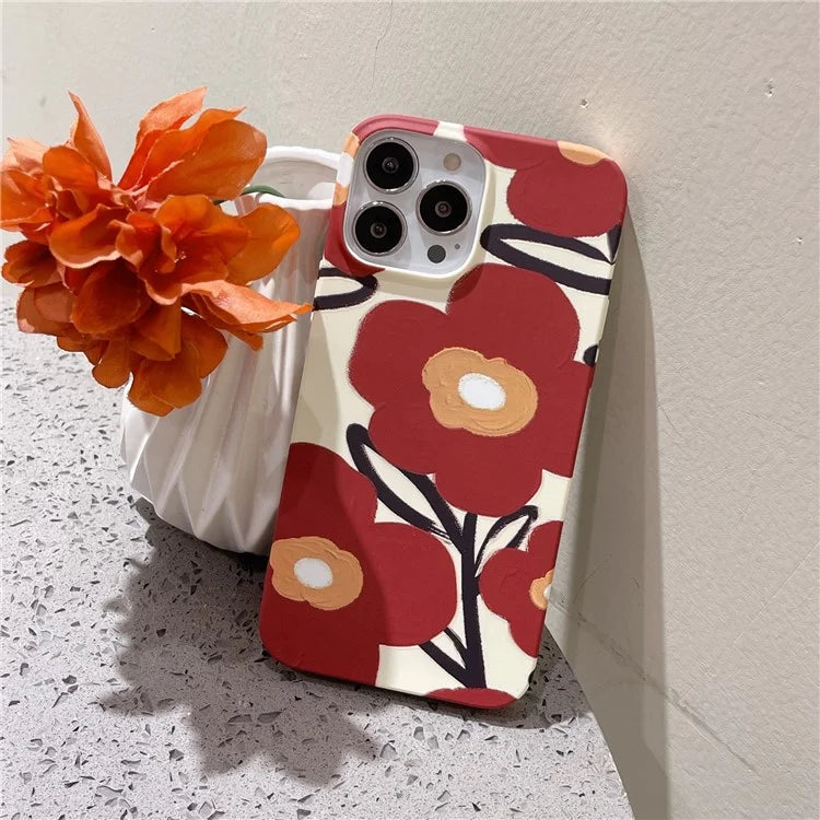 ARU For iPhone 13 Pro Matte TPU Phone Case Anti-Drop Phone Protective Cover Water Transfer Printing Design