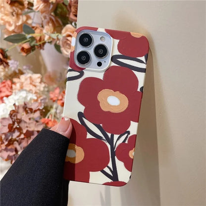ARU For iPhone 13 Pro Matte TPU Phone Case Anti-Drop Phone Protective Cover Water Transfer Printing Design